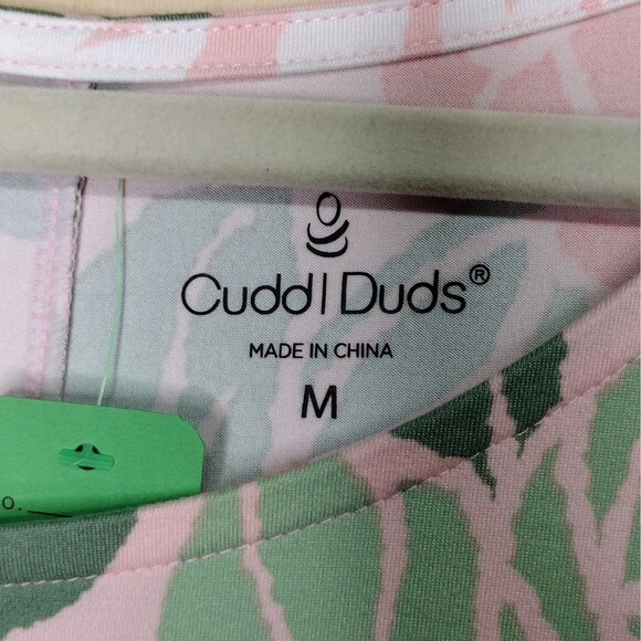Cuddl Duds Flexwear Maxi Dress Pink Green Peach Purple Floral Medium Soft Lounge - Picture 10 of 15